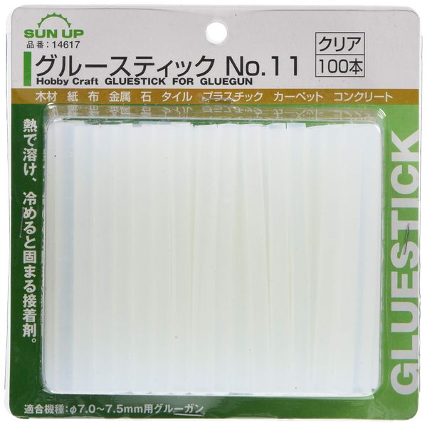 SUN UP Glue Sticks, Clear, Pack of 100