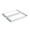 KAISH 2pcs Chrome Humbucker Pickup Ring Curved Bottom Frame for Epiphone Les Paul