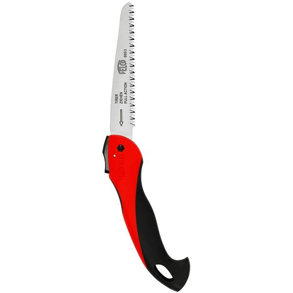 Felco Folding Saw (F 600) - Classic Tree Pruning Saw with Pull-Stroke Action, Red