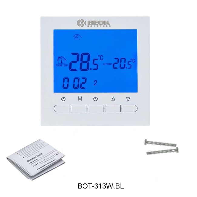 BEOK Room Wall-mounted Wifi / Non-Wifi Thermostat Temperature Controller  for Gas Boilers Heating Weekly Programmable BOT-313