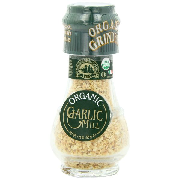 Drogheria & Alimentari Organic All Natural Spice Grinder Garlic, 1.76 Ounce Jars (Pack of 3)