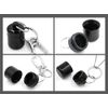 XP Design Portable Wide Mouth Pill Case Necklace Pendant Keychain Aluminum Stainless Steel Waterproof (Set of 4 Colors)