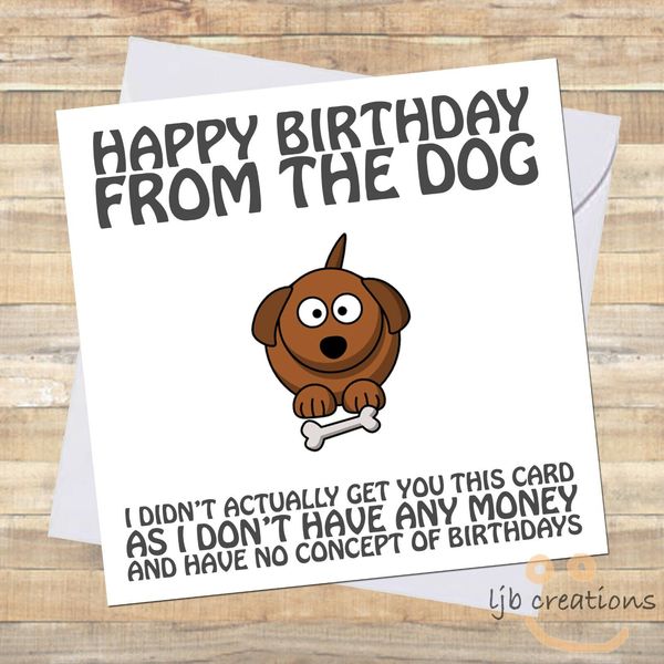 Funny ' DOG CONCEPT ' Birthday Card For Dog Lover Pet Owner Husband Wife Partner