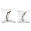 Penguin Astronomy Binoculars Throw Pillow
