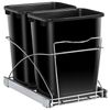 Double Pull Out Trash Garbage Can Sliding Kitchen Waste Container Durable