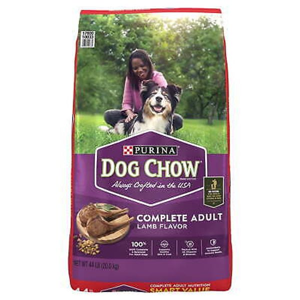 Pet Food Dog Food Chow High Protein Real Lamb Flavor Dry Dog Food, 44 lb Bag