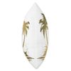 Surfboard And Palm Trees On Summer Island Throw Pillow