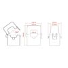 AC Current Sensor Transformer, Core Current Transformer Coil Sensor for 50A Amp Energy Meter