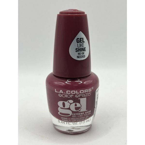 LA Colors Color Craze GEL SHINE Enamel Nail Polish TEA TIME Rose Red Mauve Pink