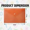 CHPL [ Pack of 10 ] A5 Translucent Stud Wallet Folder | Document Foldr | Colour Document Wallet | Stud Document | Pooper Stud Button Carry for School, Office, Travel. [ Orange ]