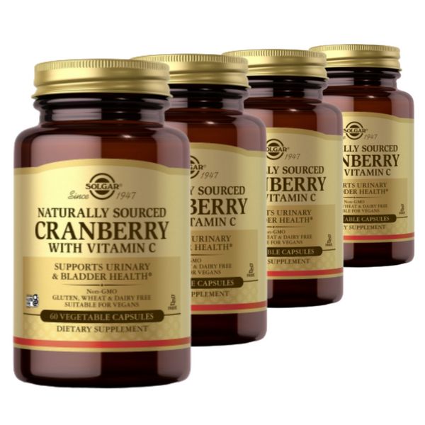 2 Solgar Natural Cranberry Vitamin C Veggie Capsules 60 Tablets Vitamin C