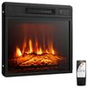 18" Electric Fireplace Inserts & Freestanding Adjustable Heater Log Flame 1400W