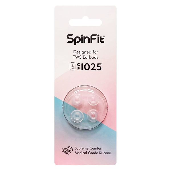 SpinFit CP1025 Fully Wireless Earbud Earbud Tips with Medical Silicone (M/S)