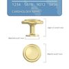 Coinkoly 10 Pack Gold Cabinet Knobs - Single Hole Zinc Alloy Drawer Pulls for Kitchen Cupboard - Round - UK0009