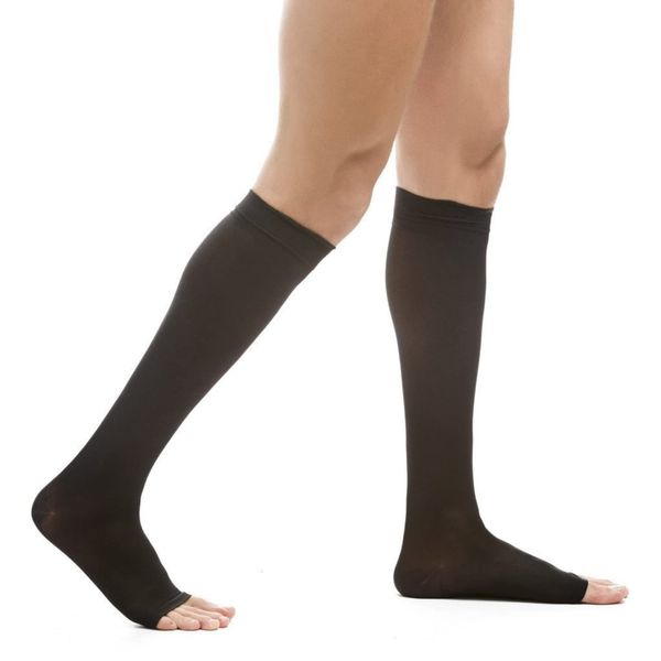 EvoNation Men’s Open Toe 20-30 mmHg Graduated Compression Socks – Firm Pressure Compression Garment