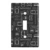 GRAPHICS & MORE Batman Batmobile Blueprint Pattern Plastic Wall Decor Toggle Light Switch Plate Cover