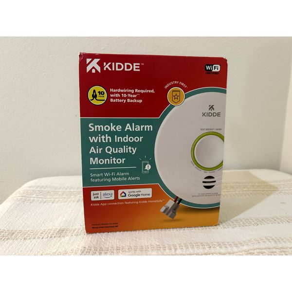 Kidde Smart WiFi Hardwired Smoke Detector Alarm and Air Quality Monitor