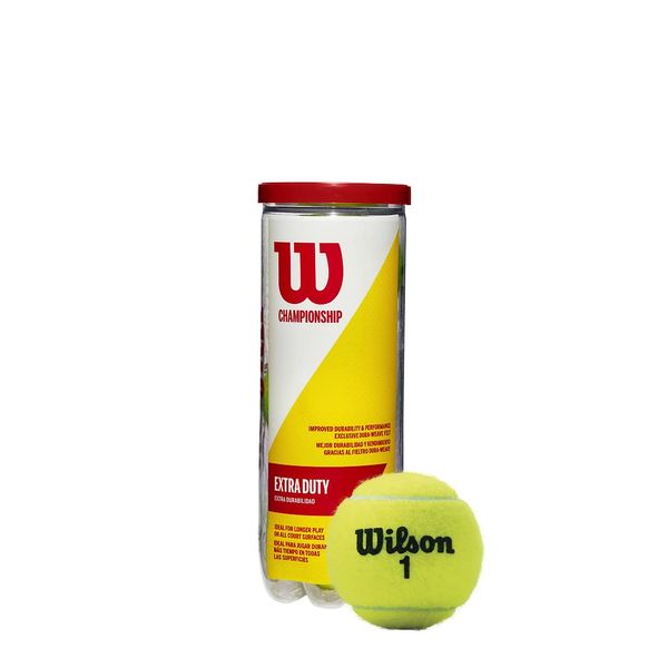 WILSON Championship Tennis Balls - Extra Duty, Single Can (4 Balls)