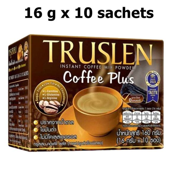 Instant Coffee Plus Truslen Control Weight Slimming  Firm No Sugar 16 g x 10...