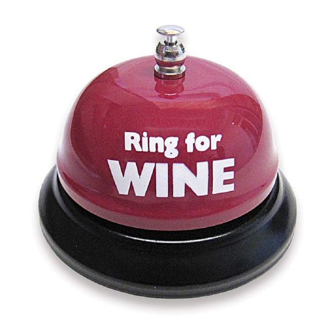 Ring for Wine Table Bell Vino Drinking Connoisseur Birthday Party Gag Gift Favor Toy Hotel Bar