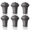 Vacu Vin 6 piece stopper for wine, Grey)