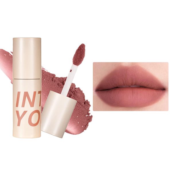 INTO YOU Matte Velvet Lipstick Lip Gloss, Lip Mud Soft Lightweight Smooth, Non-Stick Lip Gloss for Lips and Cheeks (LIP-W4)