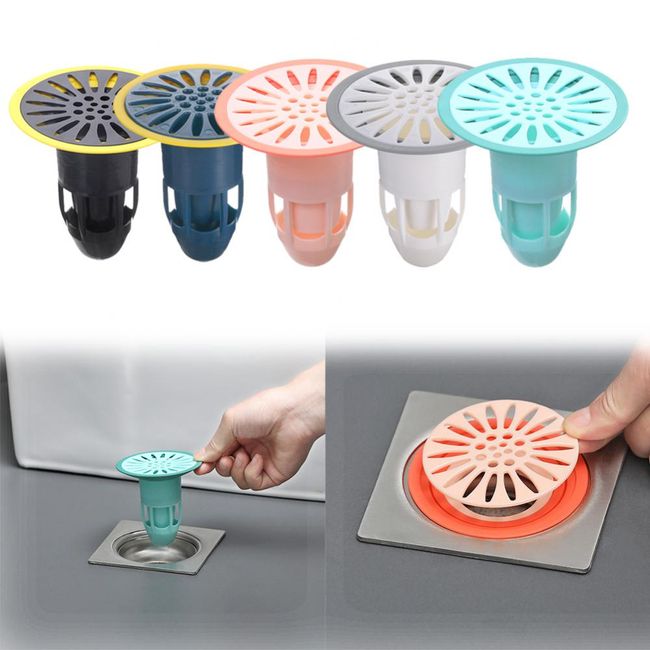 Floor Drain Core Silicone Shower Drain Stopper Kitchen Bathroom Toilet  Sewer;