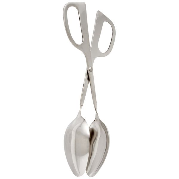 Winco ST-2 Salad Tong, 2-Side Spoon, 10-Inch, Medium, Stainless Steel