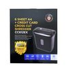 6 Sheet Cross-Cut Shredder with Waste Bin, Black (Black)