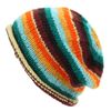 LOUDelephant Hand Knitted Wool Beanie Hat - Stripe Retro D