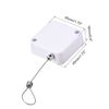 Sourcing Map Retractable Cable Lock with Remote Control, White, 1.5m Rope, 200g Tensile Force