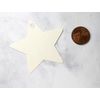 Star Shaped Gift Tags - Blank Labels - 50pc (Cream)