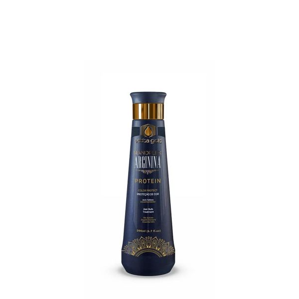 Vitta Gold, Nanoplex Arginina, Dauerhafte Brasilianische Bio-Haarglättung, Smoothing Hair Treatment Color Protect, Protein-Keratin, One Step, Formaldehydfrei, Anti Frizz -1er Pack(200 ml)