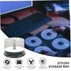 Gadpiparty Empty CD Storage Bucket, 2pcs Plastic DVD Storage Holder CD Storage Rack Empty Disc DVD Storage Containers Organizer