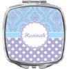 YouCustomizeIt Personalized Purple Damask & Dots Compact Makeup Mirror