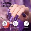 Modelones Grape Purple Gel Nail Polish, 1 Pcs 15ml Purple Color Gel Nail Polish Soak Off LED Long Lasting French Manicure Essential Gel Nail Varnish Salon Design DIY at Home Gifts for Women