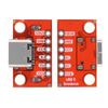 D-FLIFE 10pcs USB Type-C Breakout Board Serial Basic Breakout Female Connector Type PCB Converter Board