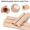 Cuttable Toe Tubes Sleeves 5 Pack, Made of Elastic Fabric Lined with Silicone Gel. Toe Sleeve Protectors Relief Toe Pressure Pain, Corn and Calluses Remover