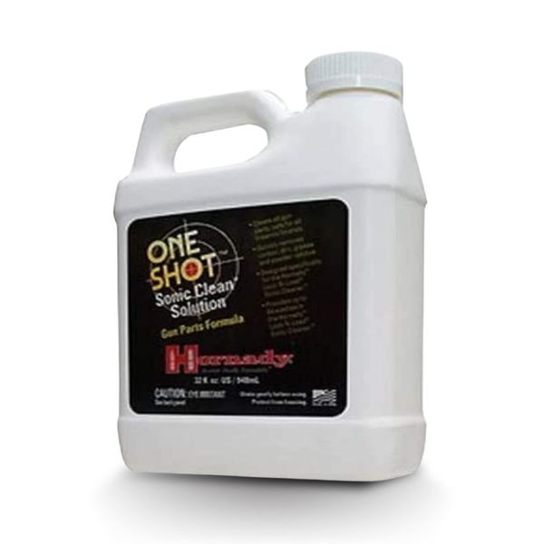 Hornady One Shot Sonic Clean Solution, 1 Quart – Gun Cleaner Solution, Clean All Gun Parts Safely and Quickly – Designed for Use with Hornady Lock-N-Load Sonic Cleaners – Item 043360