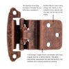 Hickory Hardware P243-AC Surface Self-Closing 3/8-Inch Offset Hinge, Antique Copper by Hickory Hardware
