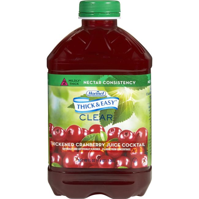 Thick & Easy Thickened Beverage Cranberry Juice 46 oz. Bottle 6 Ct