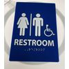 Acrylic Restroom Sex Neutral Sign set (round + rectangular), ADA & Braille