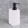 Bath Square Resin Hand Soap & Lotion Dispenser Stone Effect 9 FL OZ White