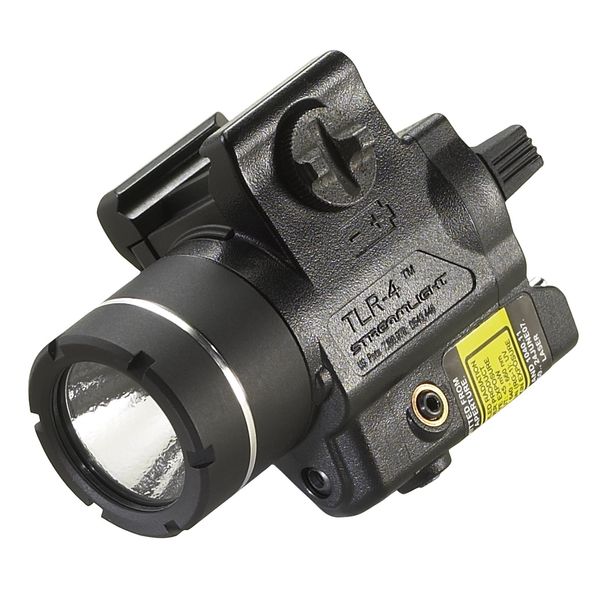 Streamlight 69240 TLR-4 170-Lumen Compact Rail Mounted Pistol Light with Integrated Red Aiming Laser, Black