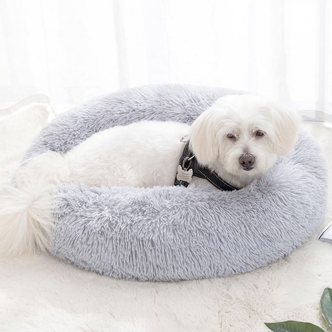 YOUSHY Dog and Cat Bed, Round Shape, Fluffy, Dog Bed, All Year, Dog Cushion, Anti-Slip, Cat Bed, Winter, Cold Protection, Warm, Dog Bed, Washable, Pet Cushion, For Small Dogs, Pet Supplies, Size