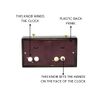 Turnier Chess Clock Analog Charcoal Stained Wood