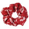 Assorted Colors Lace Scrunchies, 3-Pack, Black, Red & Dark Blue