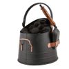 Matte Black & Copper Coal Bucket Fireside Scuttle Bucket with Shovel