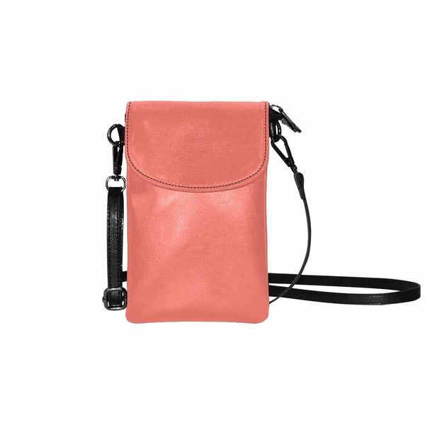 Womens Crossbody Bag - Salmon Red Small Cell Phone Purse - One Size