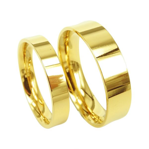 Everstone Engagement Ring Sets Couples Wedding Sets Titanium Bands For Him and Her Polished Flat Shape